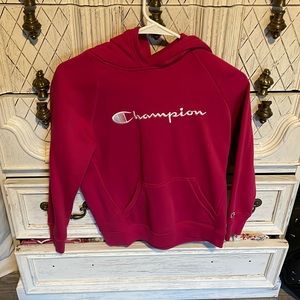 Hot pink champion hoodie girls medium